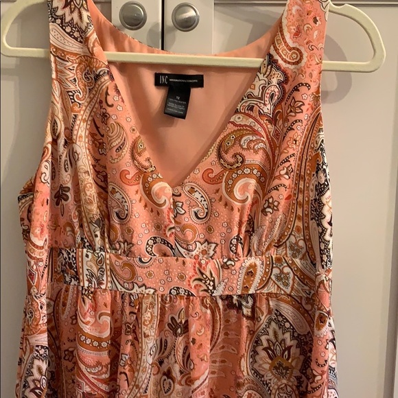 Peachy pink dress with creams and Browns - Picture 2 of 3